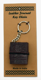 Tree of Life Leather Journal Key Chain